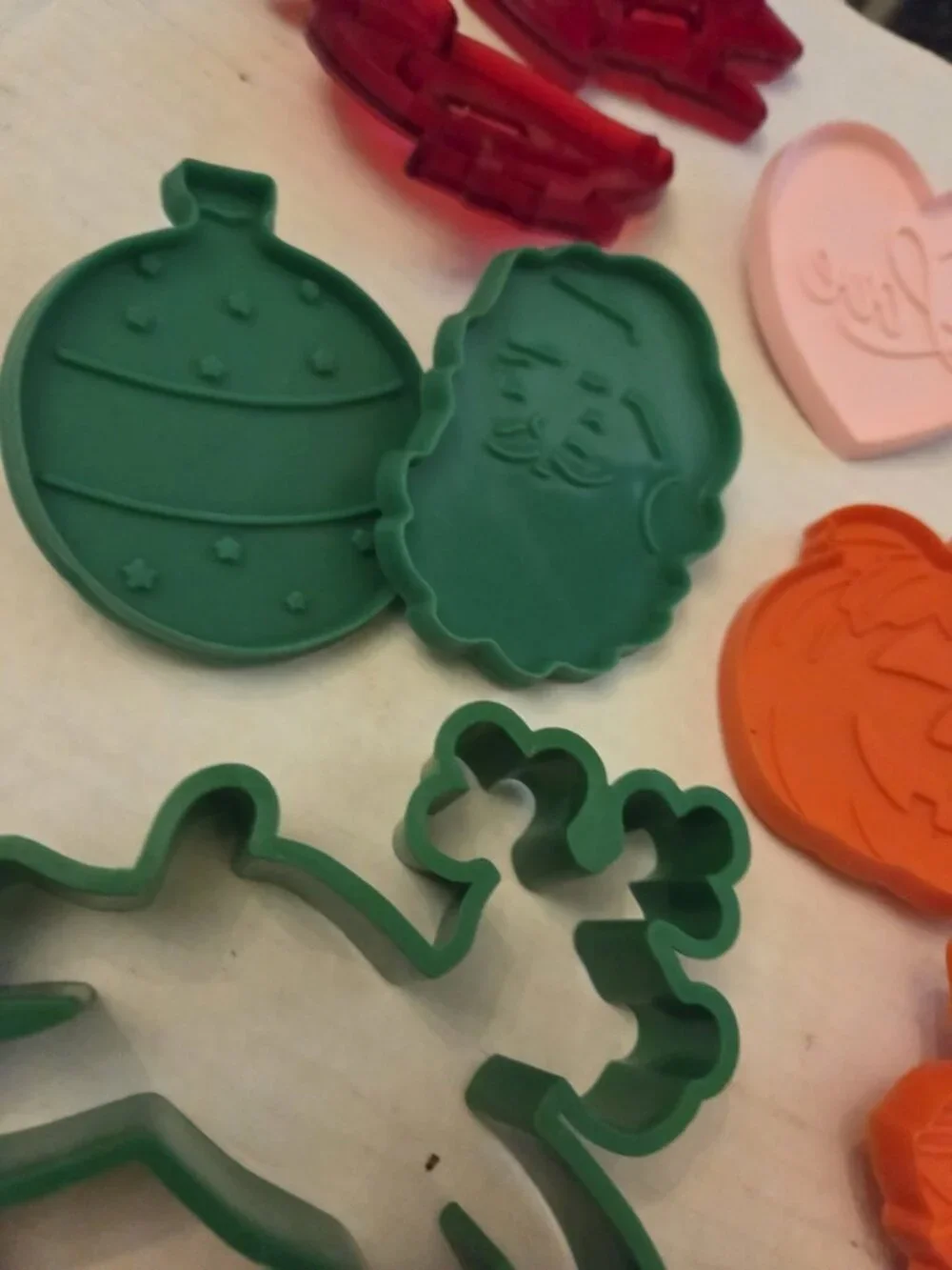 Vtg Huge Lot 33 Cookie cutters Plastic Holiday Christmas Halloween St Patrick